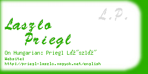 laszlo priegl business card